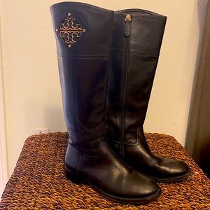 Tall Black Tory Burch riding boots